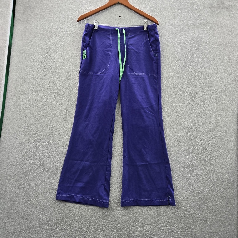 Carhartt Women Scrub Pants PETITE S Purple Cargo Force Flared 26"